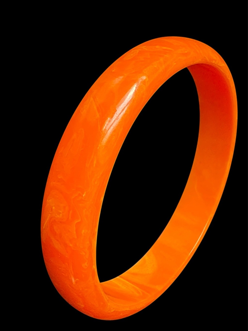 Orange Tangerine Bakelite Bangle Bracelet